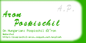 aron pospischil business card